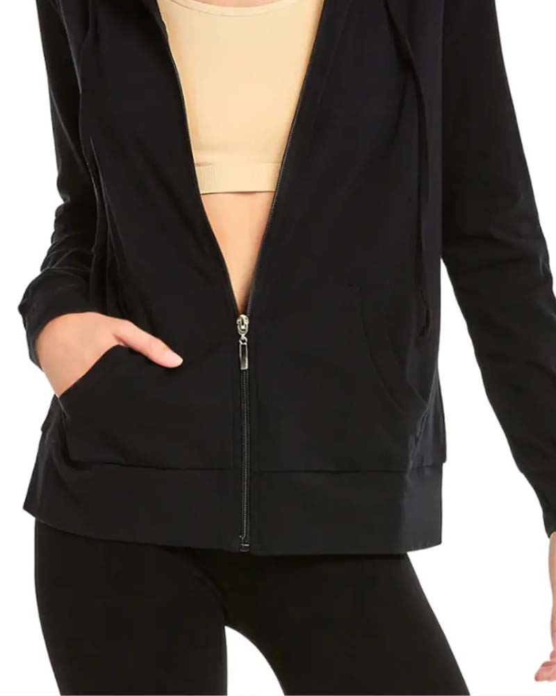 Manteau Fermeture Éclair Cordon Capuche