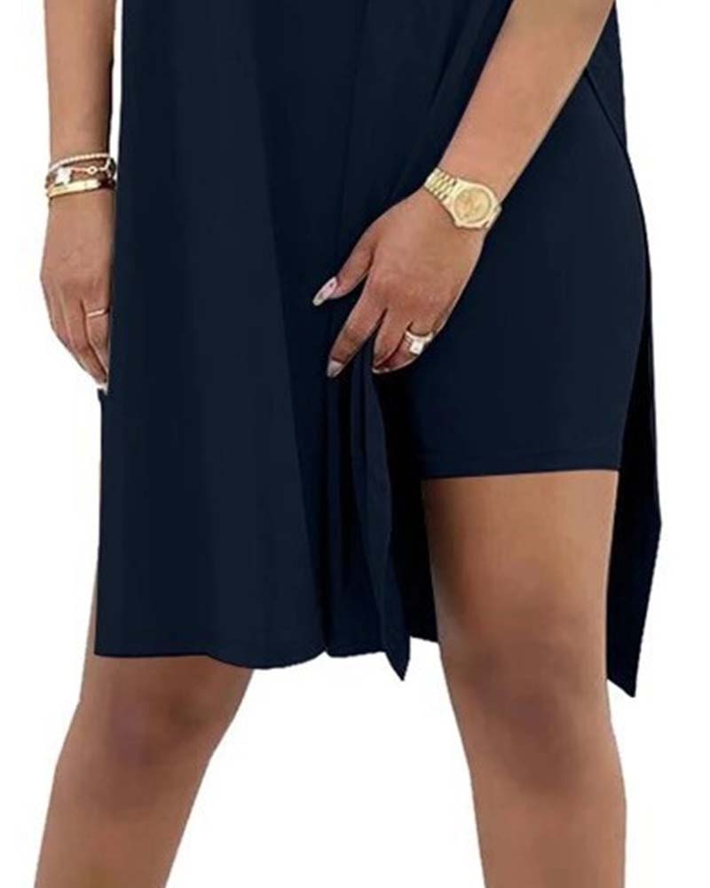 Ensemble Uni Ample Manches Courtes Pantalon