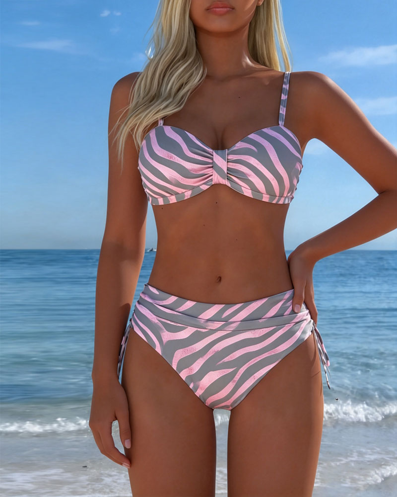 Bikini Zèbre Imprimé Bralette