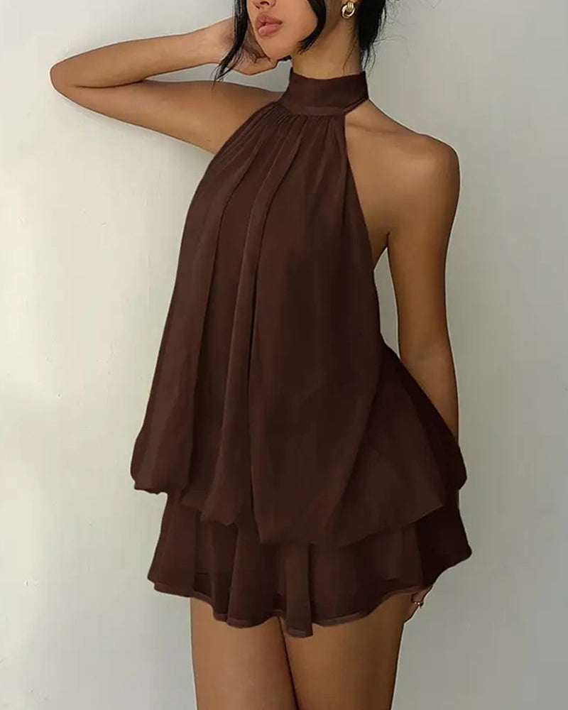 Robe Halier Chiffon Mini