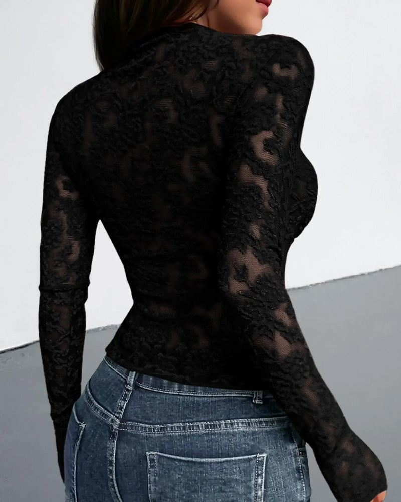Blouse Mode Dentelle Sexy