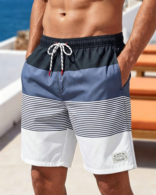 Shorts Homme À Bloc De Couleur Rayé Plage