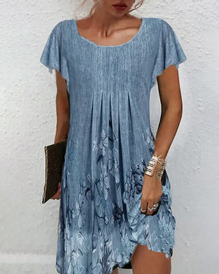 Robe Manches Volantées Imprimé