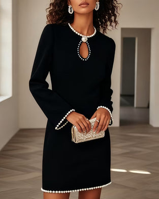 Robe Élégante Manche Longue Droite