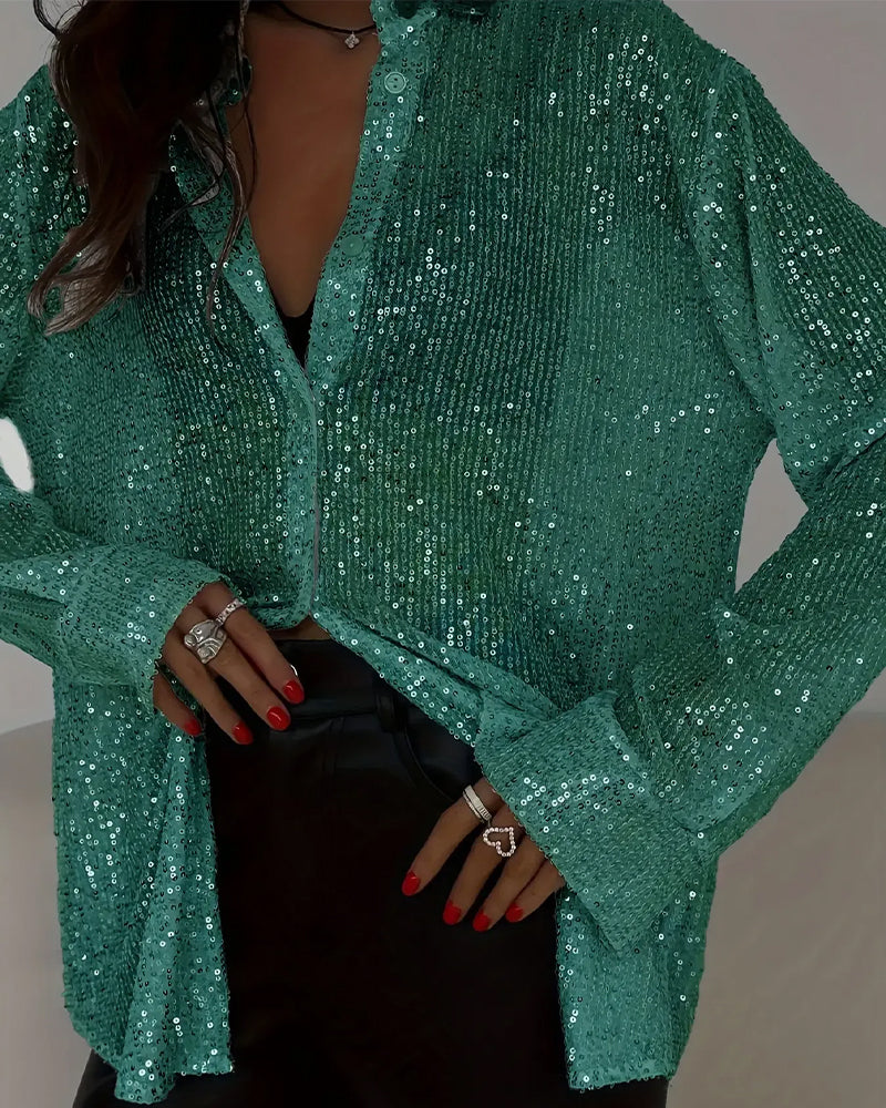 Chemise Revers Manche Longue Tendance