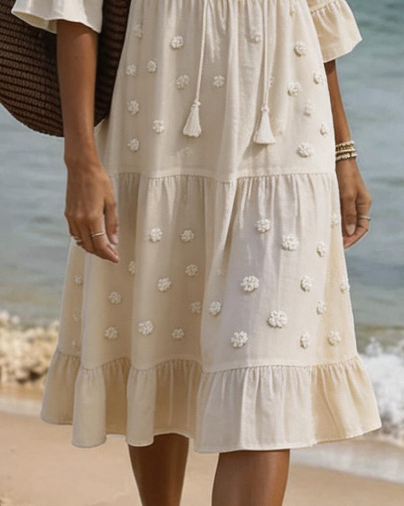 Robe Volant Col V Attacher