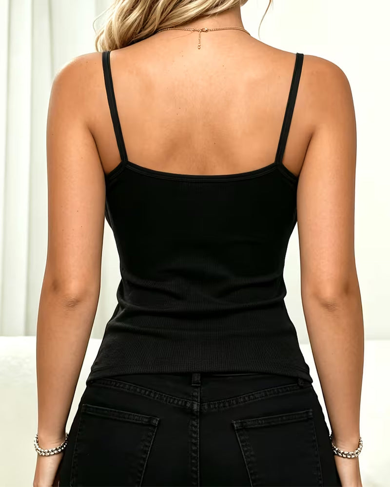 Tank Top Dentelle Dos Bretelle Spaghetti