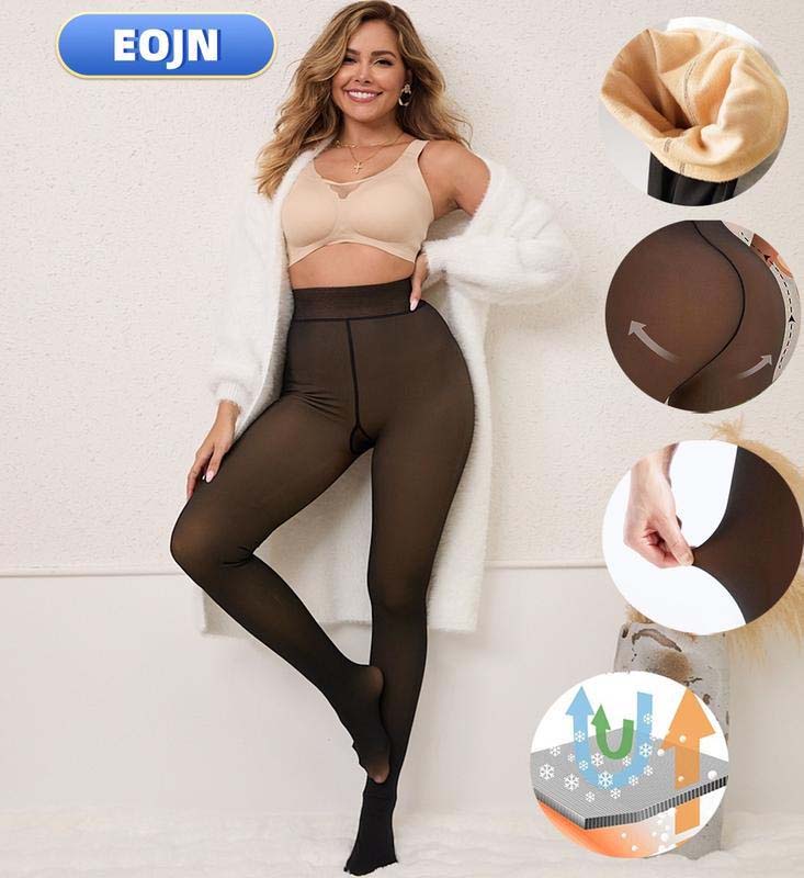 Leggings Moulants Doublés Polaire À Couture Unique