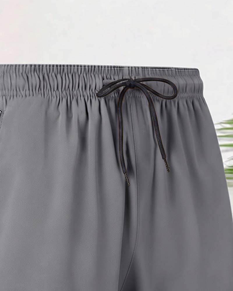 Short Cordon Fermeture Éclair Taille Élastique
