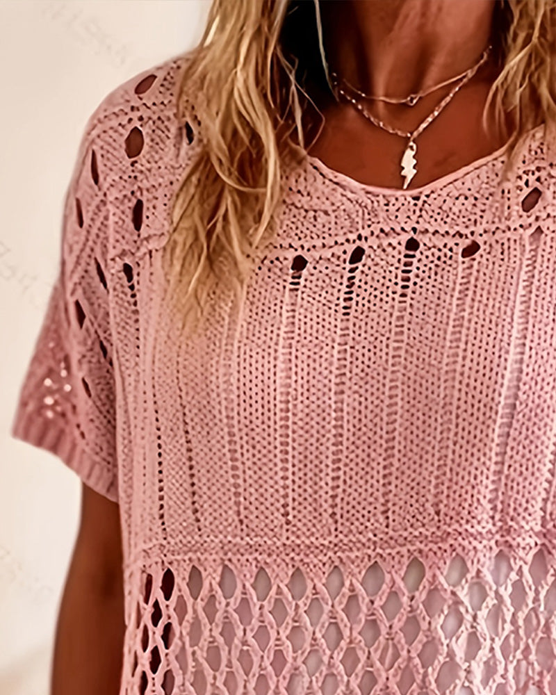 Pullover Col Rond Découpé