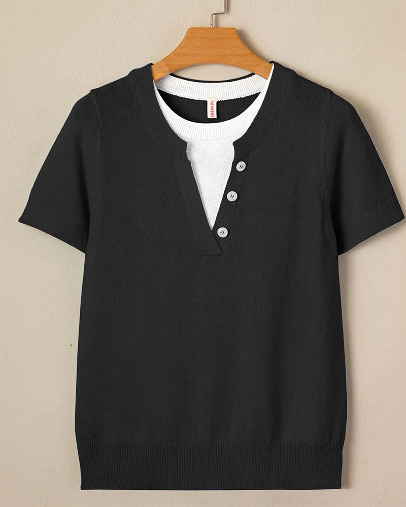 Pull Décontracté Manches Courtes
