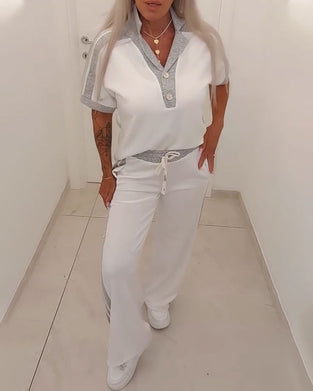 Set Bloc De Couleur Camp Col Décontracté