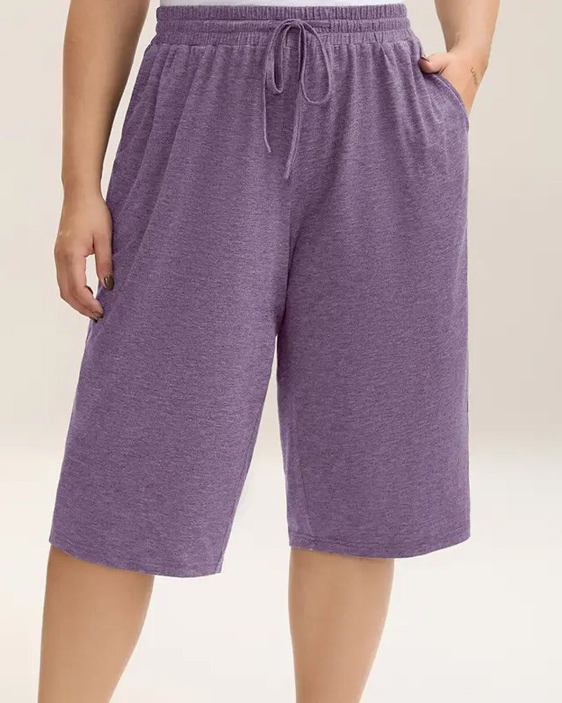 Shorts Unis À Cordon