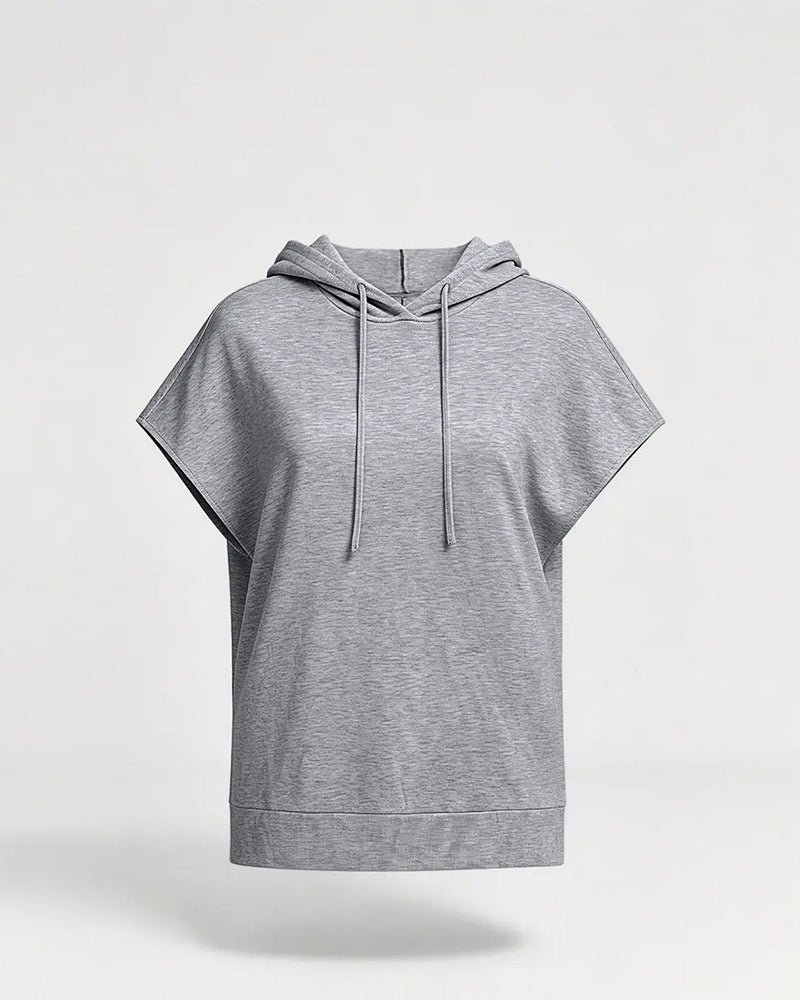 Hoodie Unie Décontracté Manche Courte