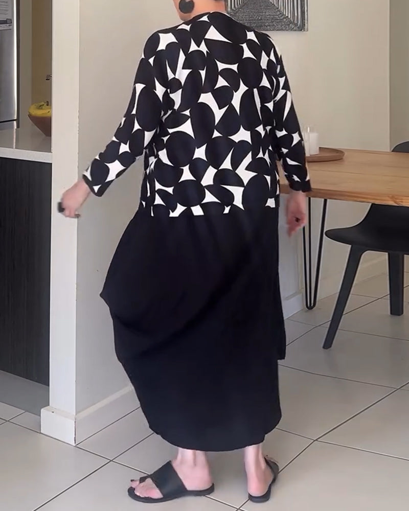 Ensemble Deux Pièces Imprimé Géométrique