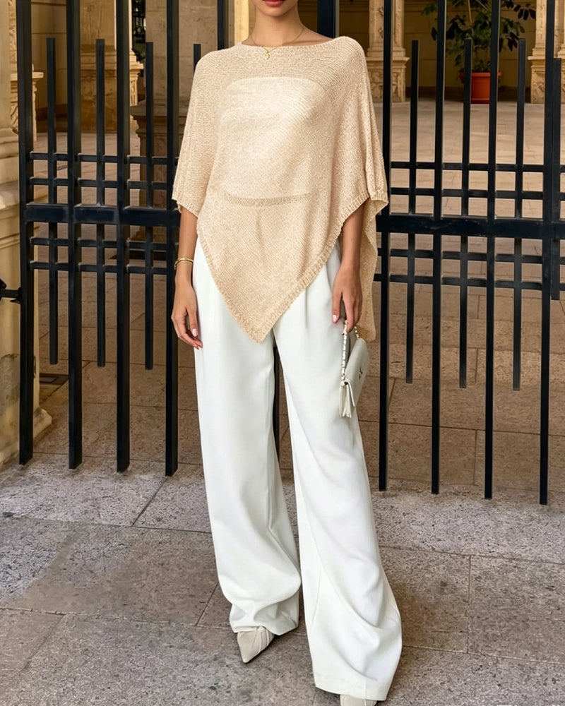 Pull-Over Style Cape Pull Unie