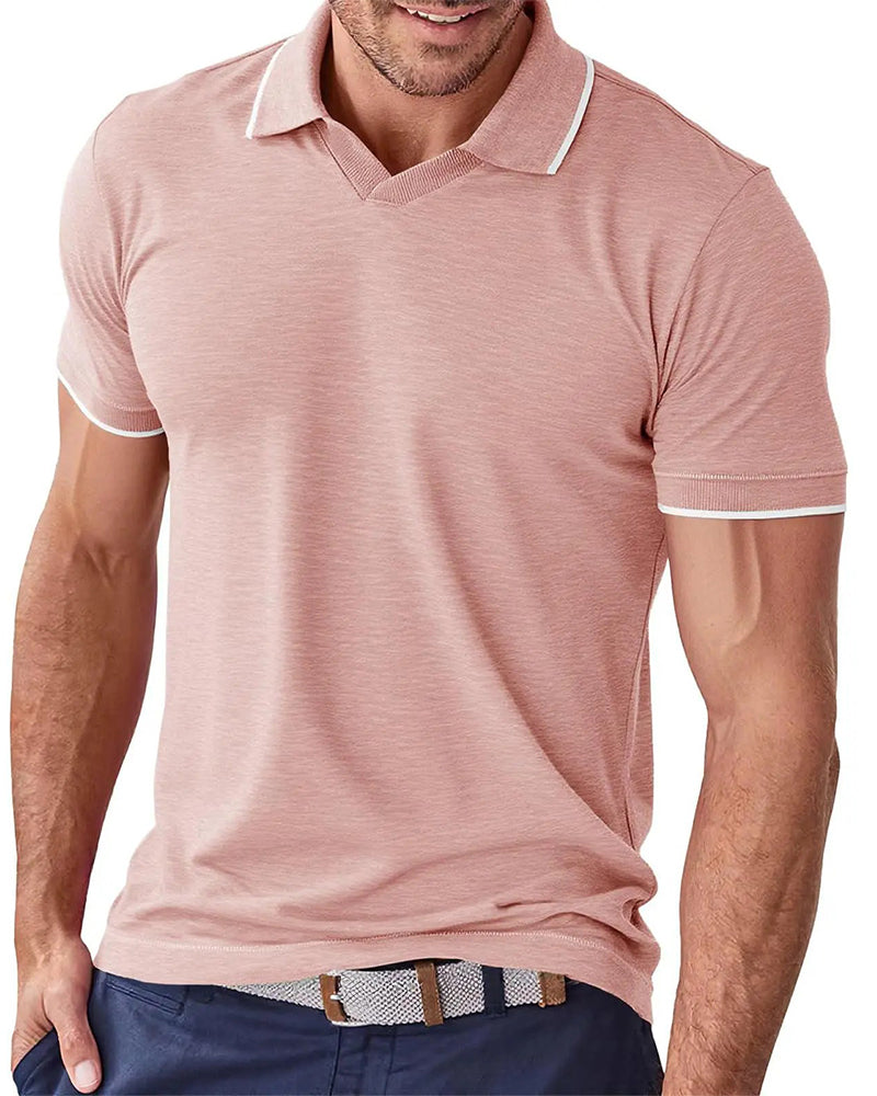 T-Shirt Homme, À Revers, Manches Courtes