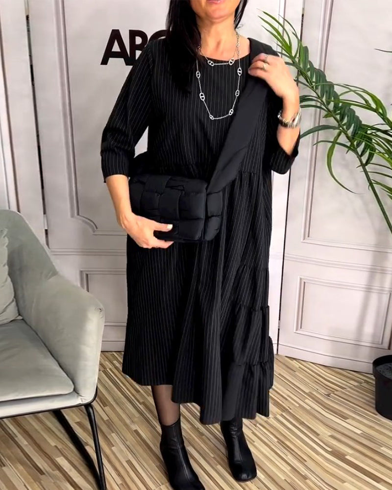 Robe simple col rond dénoyautée