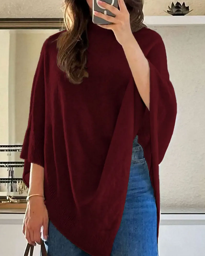 Pullover Col Haut Asymétrique
