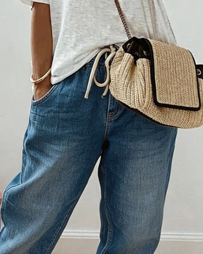 Jean Décontracté Rétro Usé