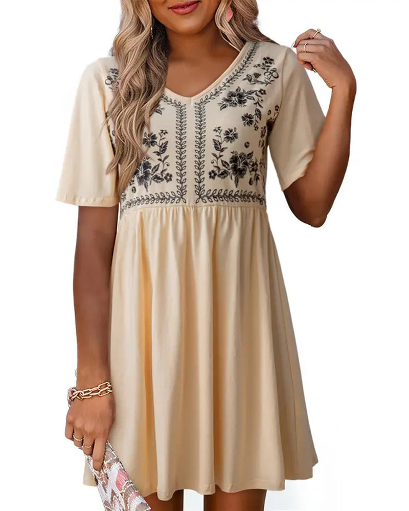 Robes Vintage Artistique Ample