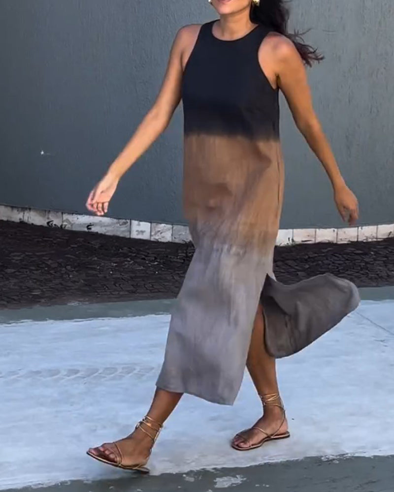 Robe sans manches et dégradé