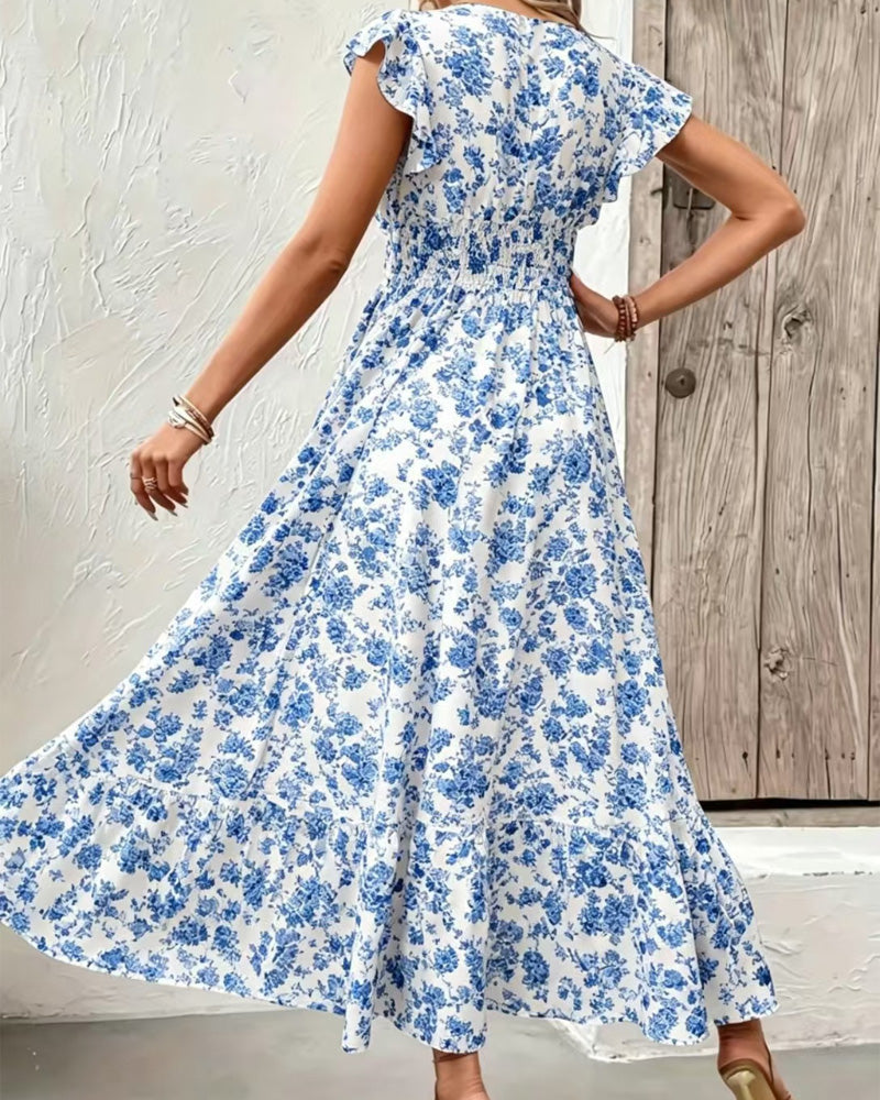 Robe Florale Taille Attache