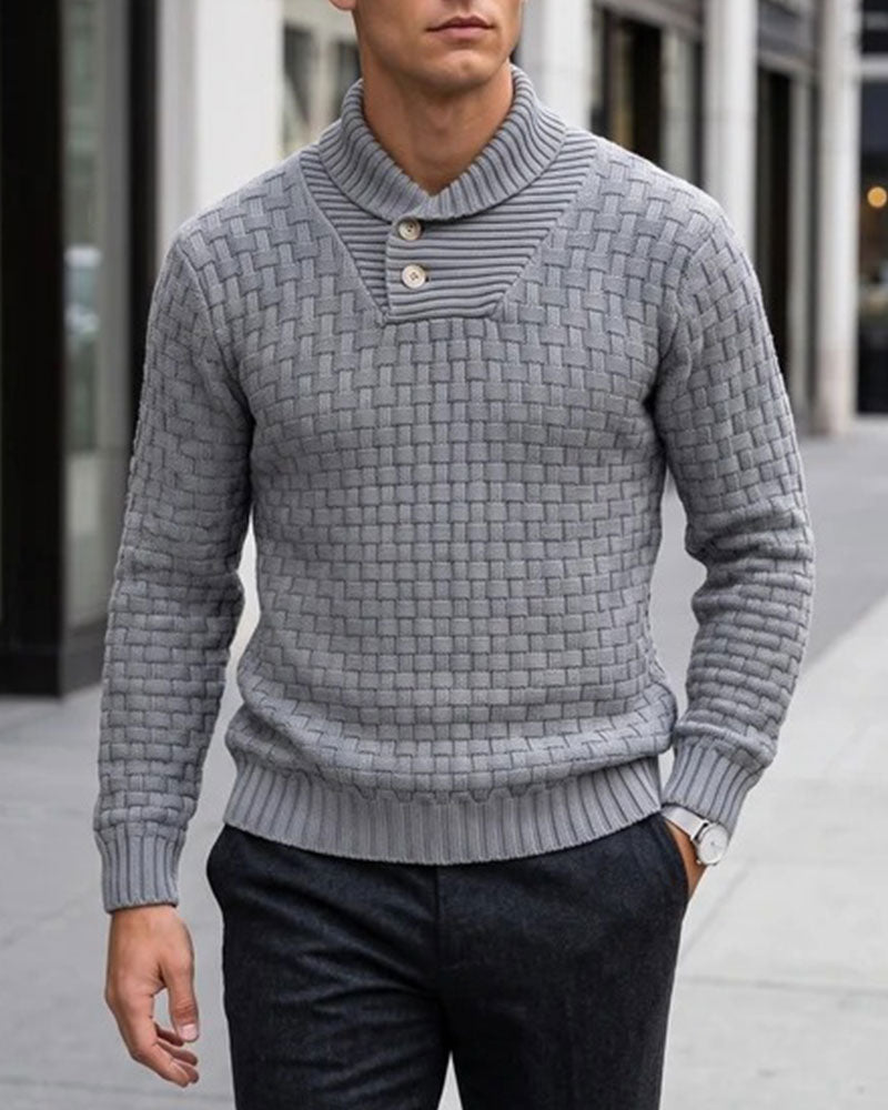 Pull-Over Homme À Carreaux Décontracté