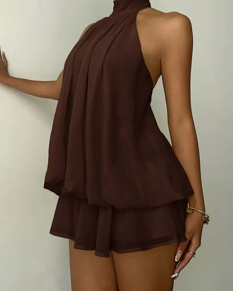 Robe Halier Chiffon Mini