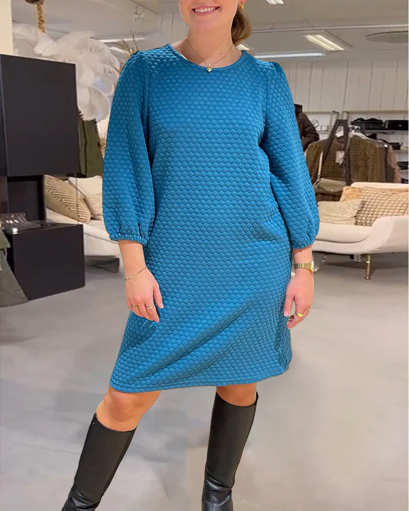 Robe élégante de couleur unie