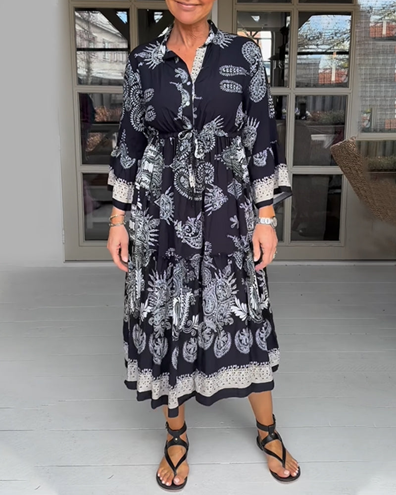 Robe ample à motif rétro