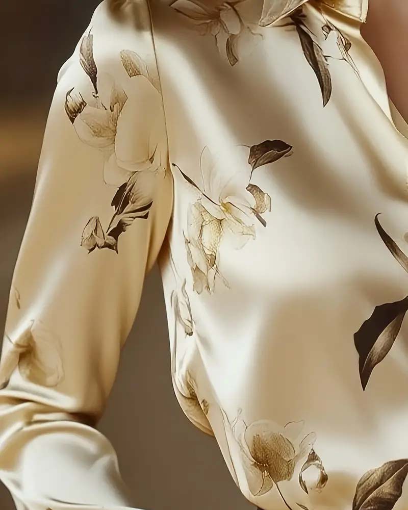 Chemise Style Rétro Imprimé Floral