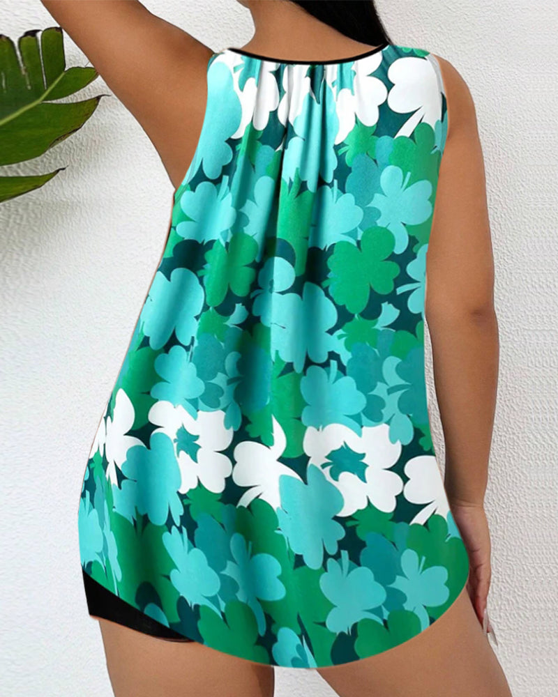 Tankini deux pièces imprimé