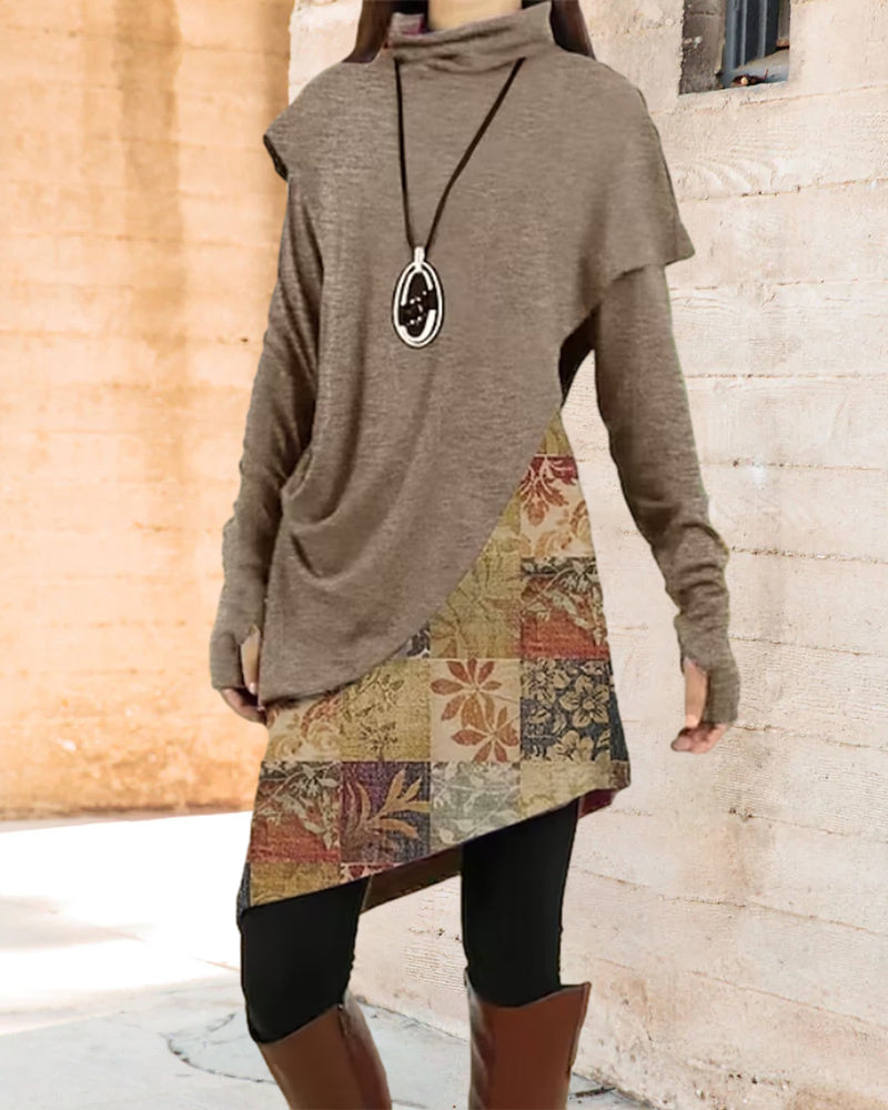 Robe Rétro Avec Patchwork