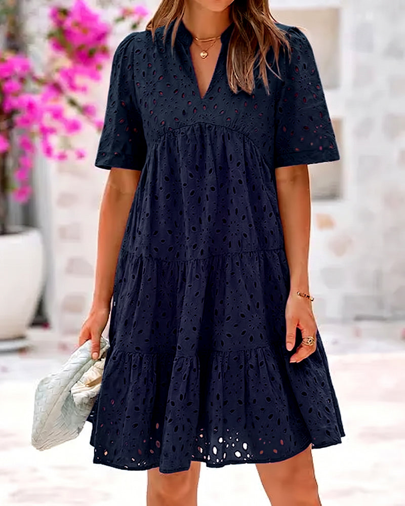 Robe Col Montant Creux Ligne-A