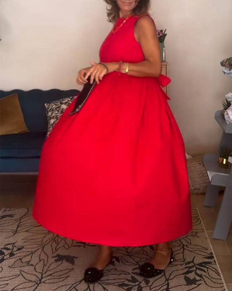 Robe Sans Dos Avec Nœud Papillon