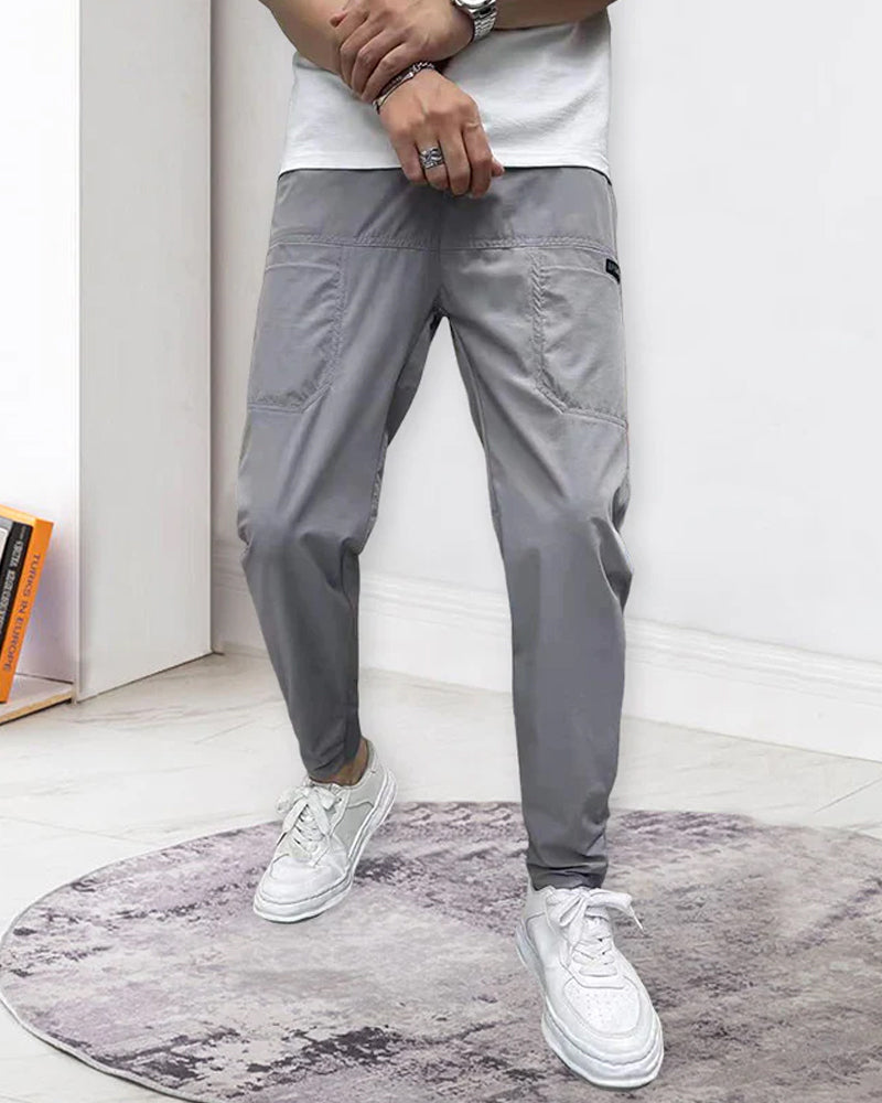 Pantalon multi-poches à haute extensibilité pour hommes