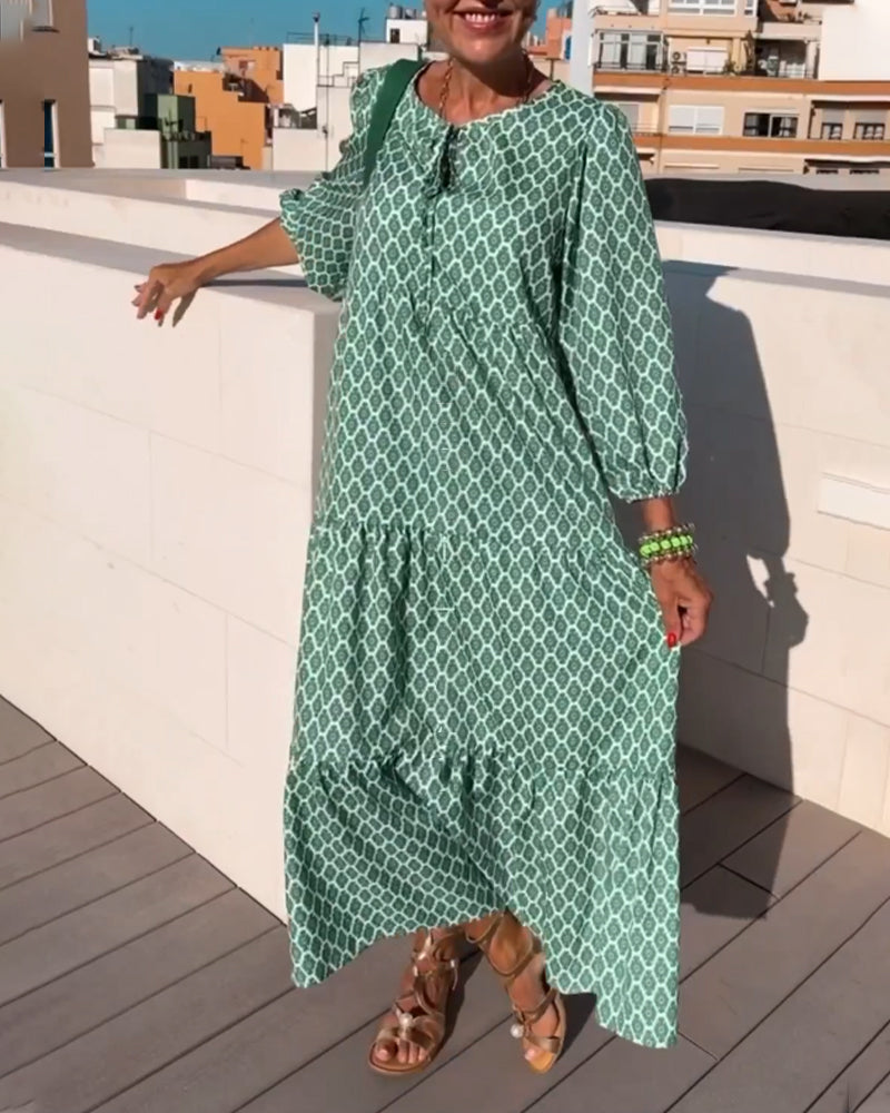 Robe imprimée mode col rond