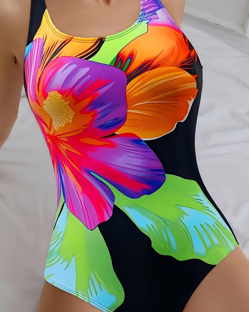 Maillot De Bain Confortable Imprimé Une-Pièce