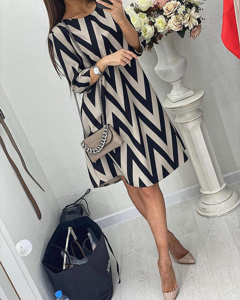 Robe ample en imprimé