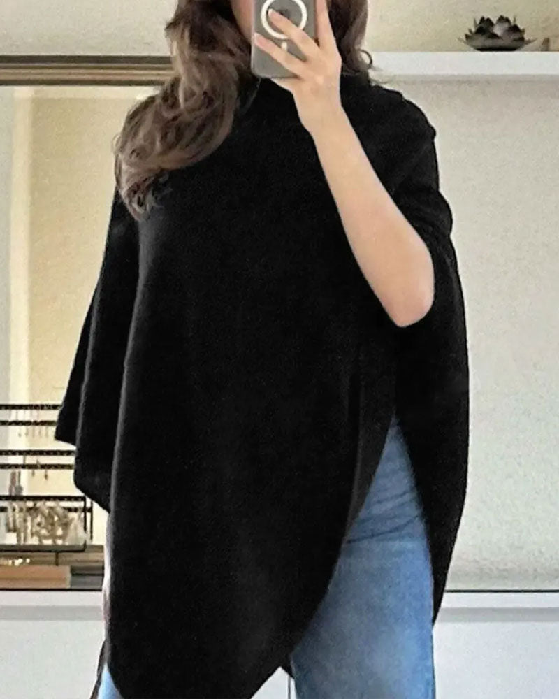 Pullover Col Haut Asymétrique