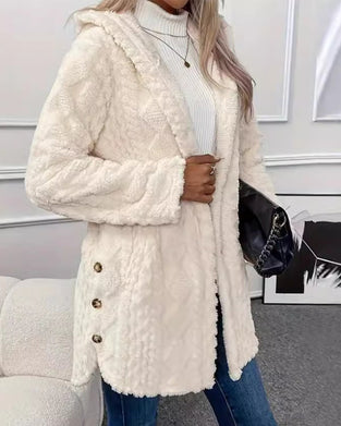 Manteau Uni Manches Longues
