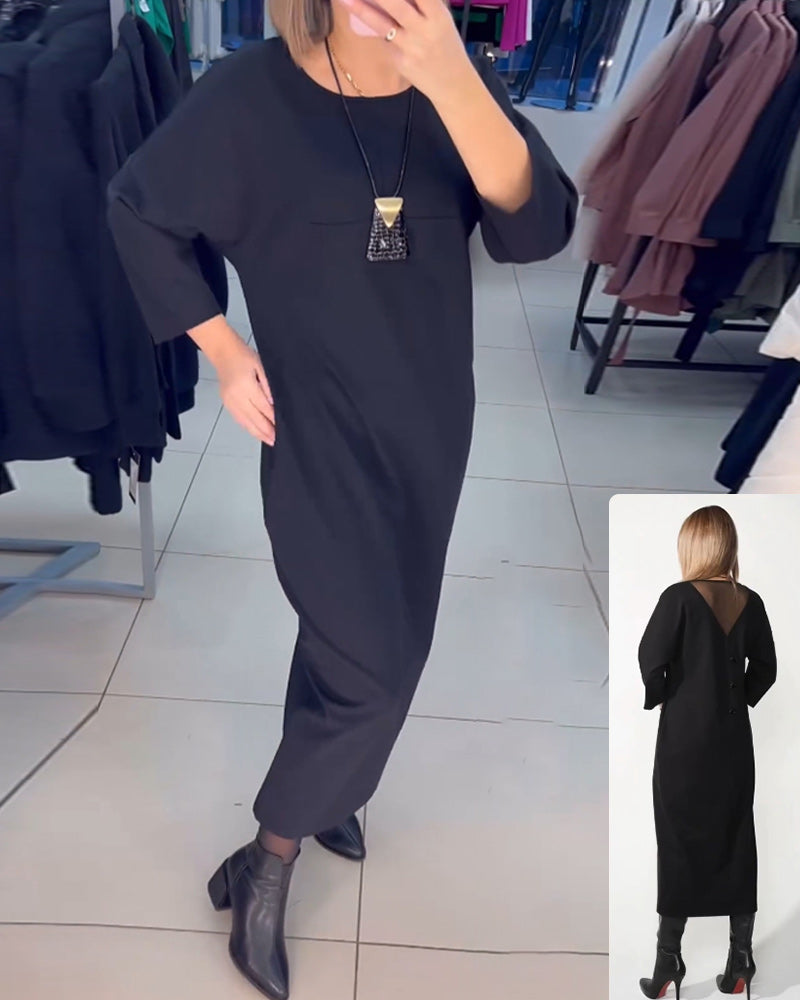 Robe à manches longues et poches