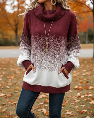 Pull Col Cheminée Dégradé