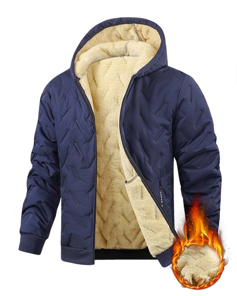 Manteau À Capuche Polaire Doublé