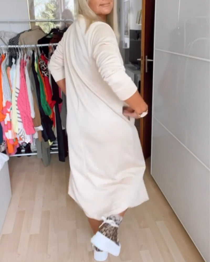 Robe décontractée à col rond