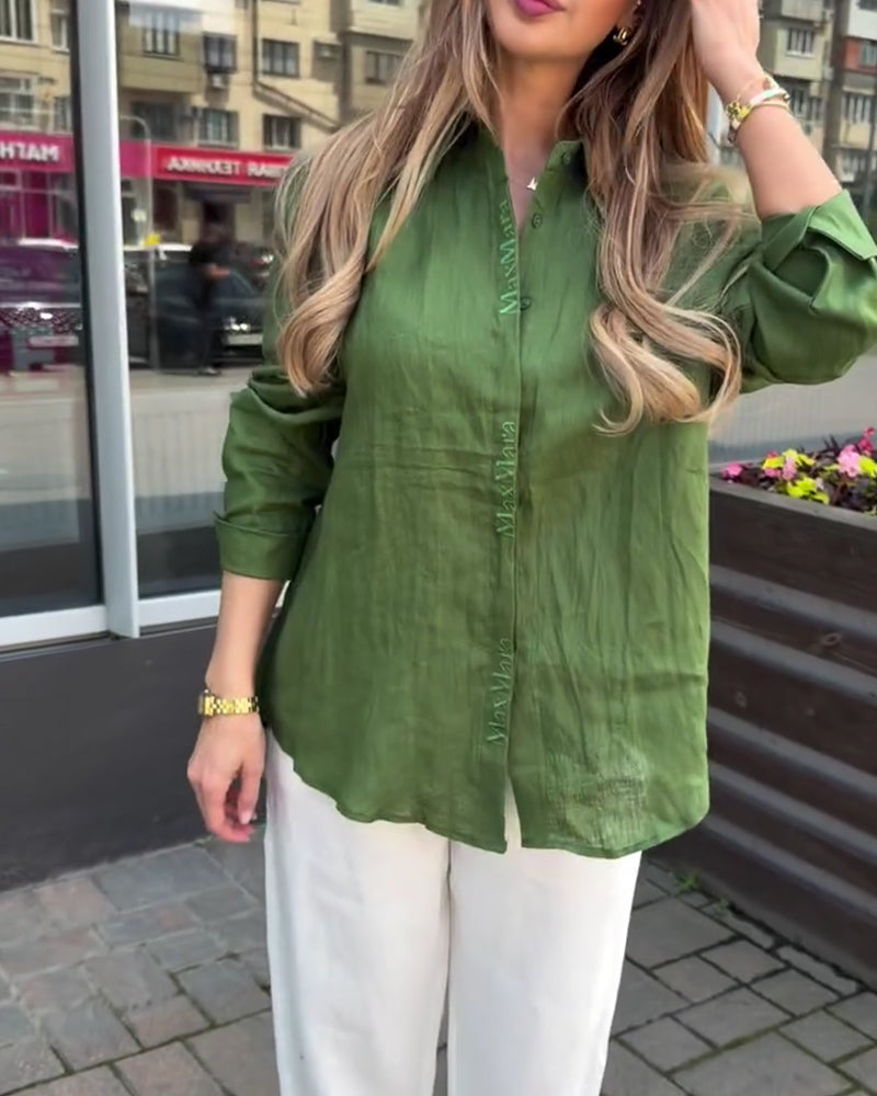 Chemise Revers Manche Longue Lâche