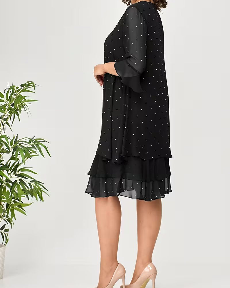Robe À Pois Superposée