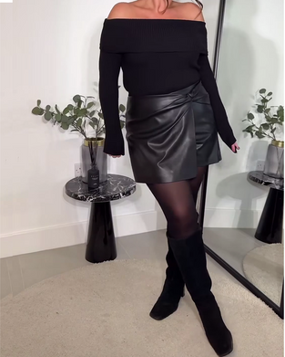 Short mode couleur unie irrégulière