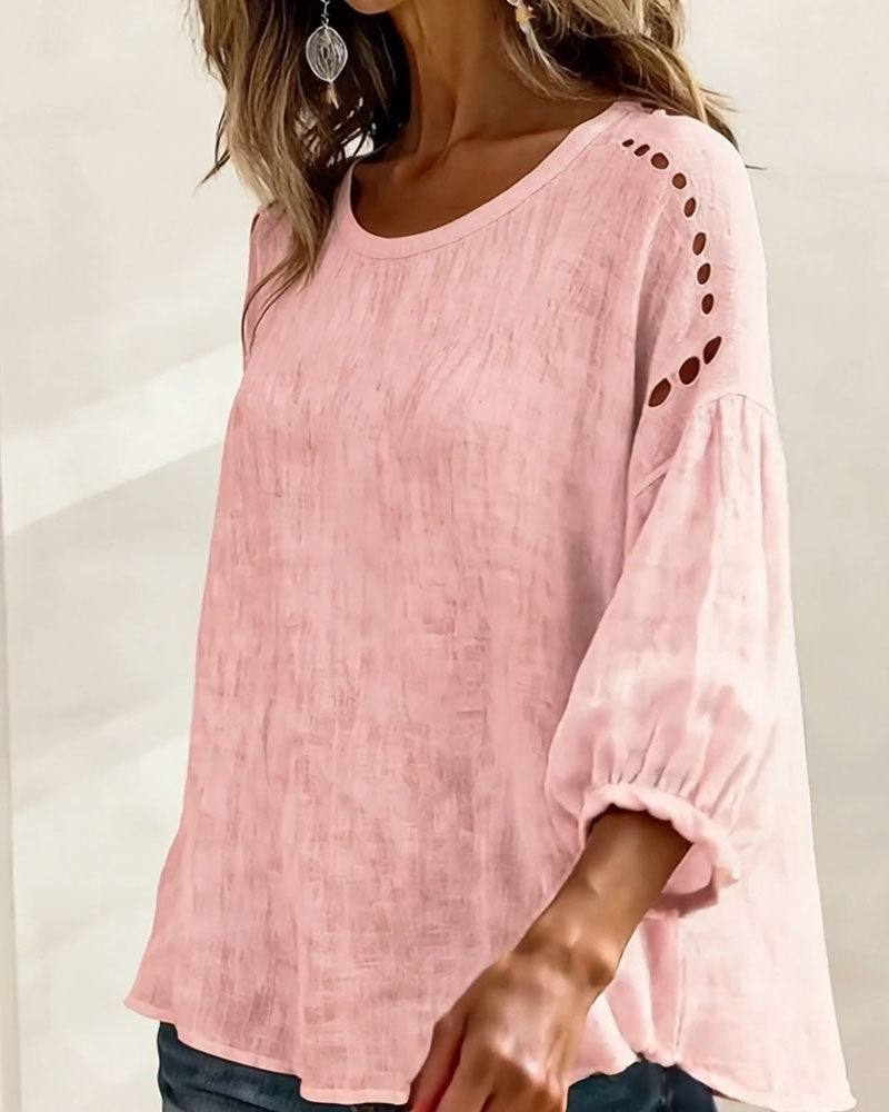 Chemisier Évidé Coton Et Lin